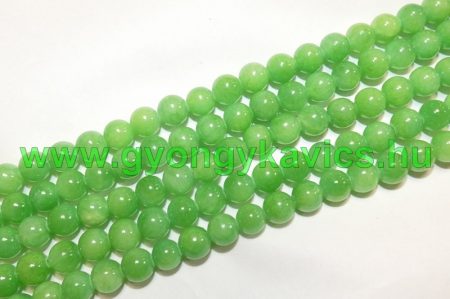 Zöld Jade (nem áttetsző) Ásványgyöngy Gyöngyfüzér 8mm