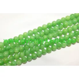 Zöld Jade (nem áttetsző) Ásványgyöngy 8mm