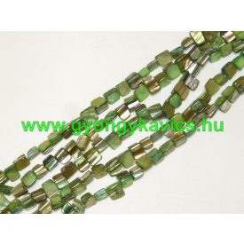 Zöld Kagyló Gyöngy 8x8x5mm