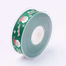 Zöld Karácsonyi Merry Christmas HoHoHo Szalag 25mm 1m
