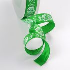 Zöld Karácsonyi Mikulás HoHoHo Szalag 9mm 1m