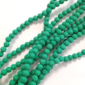 Zöld Lávakő Ásványgyöngy 6mm