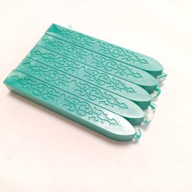   Zöld Színű (16) Kanócos Viaszrúd Pecsétviasz 9x1,2x1,2cm