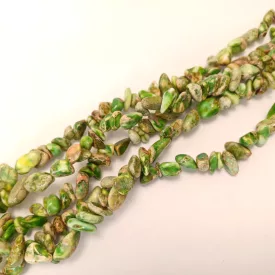   Zöld Tengeri Jáspis Regalit Ásványtörmelék Splitter Ásványgyöngy Gyöngyfüzér 6-10x5-8x4-6mm