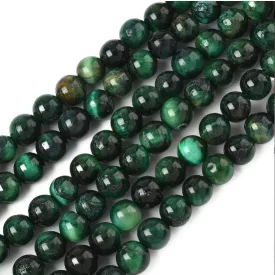 Zöld Tigrisszem (2) Ásványgyöngy 4mm