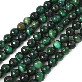 Zöld Tigrisszem (2) Ásványgyöngy 6mm