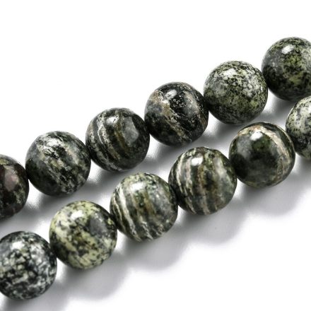 Zöld Zebra Jáspis Ásványgyöngy 10mm