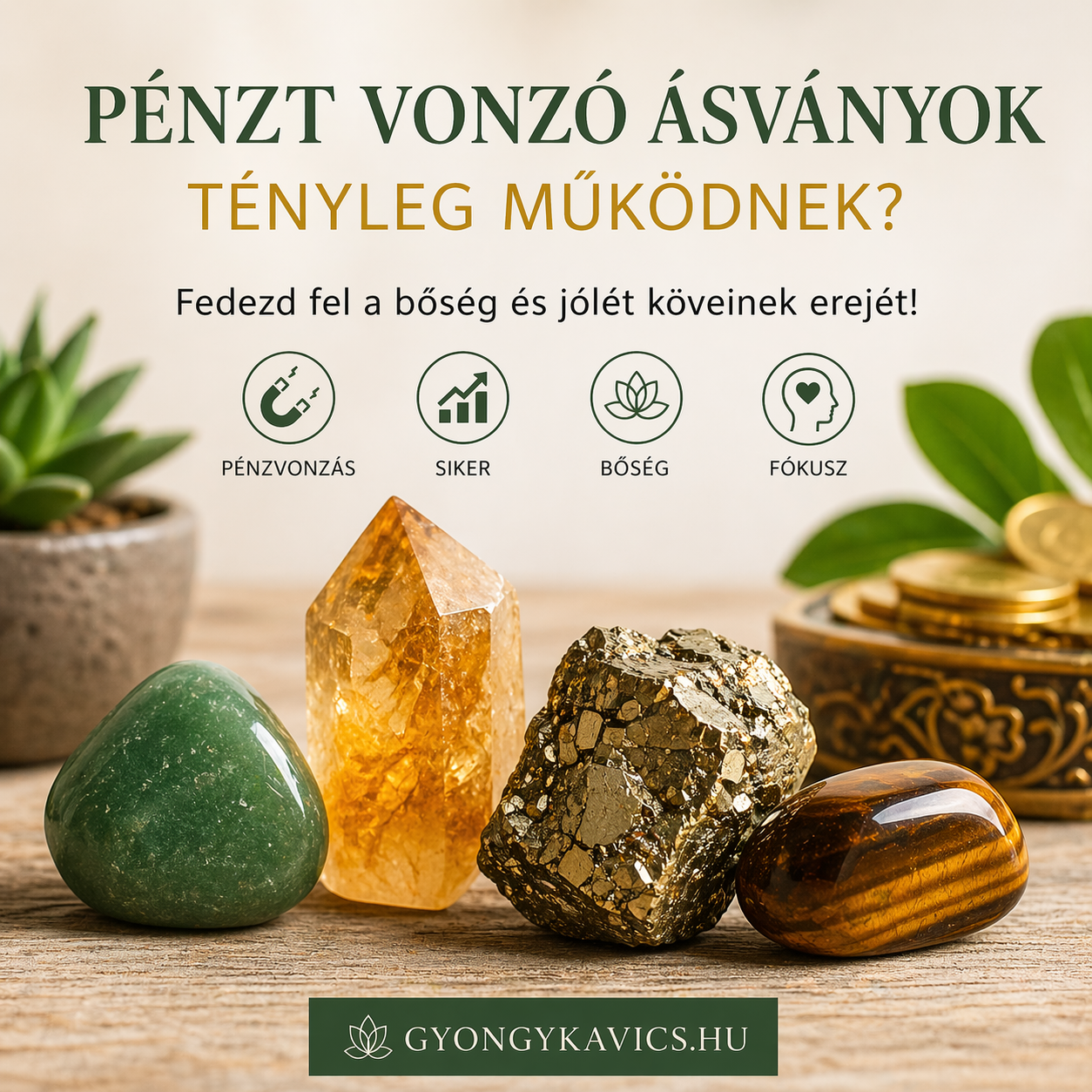 Pénzt vonzó ásványok – tényleg működnek?